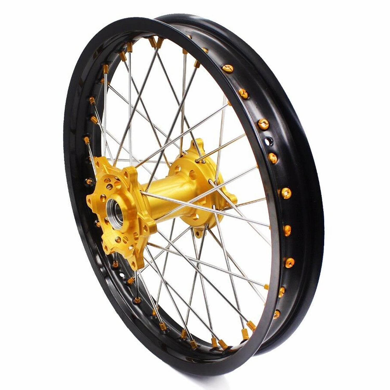 KKE 21 & 18 Enduro Rims for Suzuki RMZ250 2007-2022 RMZ450 2005 Gold Nipple - Howling Moto