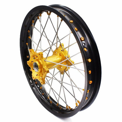 KKE 21 & 18 Enduro Rims for Suzuki RMZ250 2007-2022 RMZ450 2005 Gold Nipple - Howling Moto