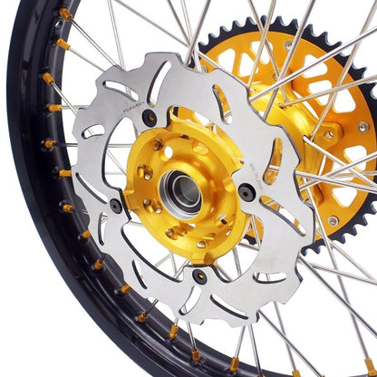 KKE 21 & 18 Enduro Rims for Suzuki RMZ250 2007-2022 RMZ450 2005 Gold Nipple - Howling Moto