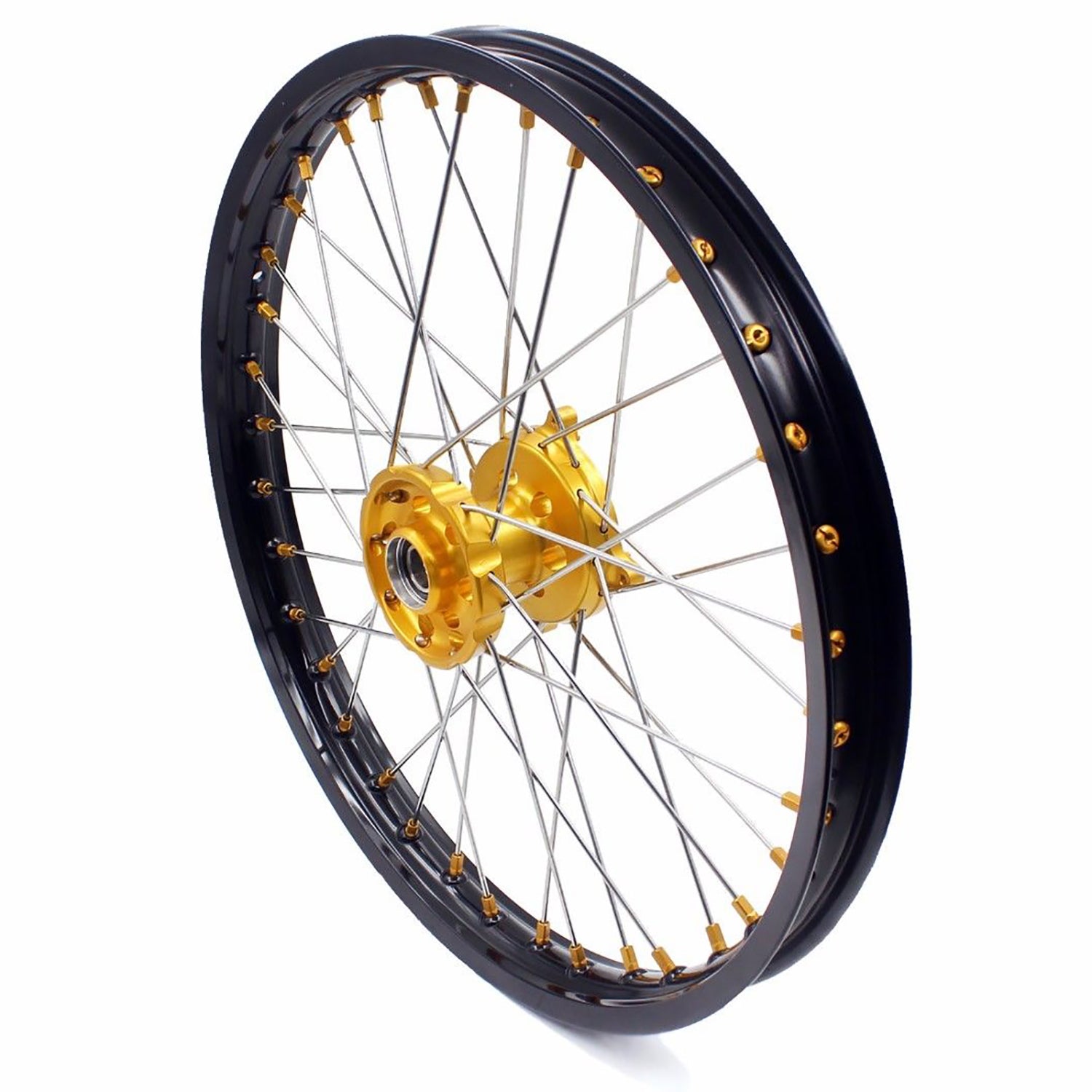 KKE 21 & 18 Enduro Rims for Suzuki RMZ250 2007-2022 RMZ450 2005 Gold Nipple - Howling Moto