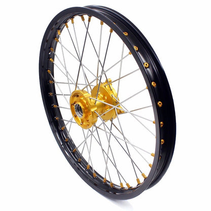 KKE 21 & 18 Enduro Rims for Suzuki RMZ250 2007-2022 RMZ450 2005 Gold Nipple - Howling Moto