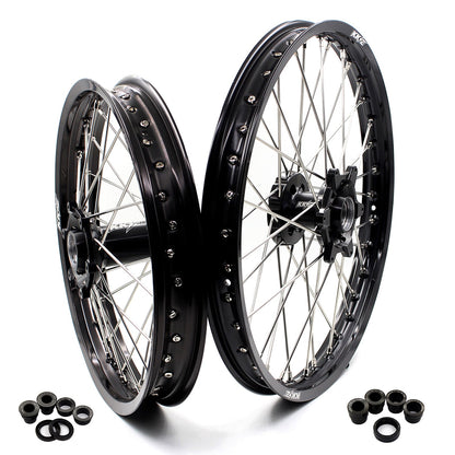 KKE Enduro 1.6*21" & 2.15*18" CNC Hub Electric Dirtbike Alloy Wheels Rims Fit STARK VARG Black Hub - Howling Moto