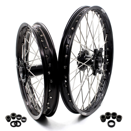 KKE Enduro 1.6*21" & 2.15*18" CNC Hub Electric Dirtbike Alloy Wheels Rims Fit STARK VARG Black Hub - Howling Moto