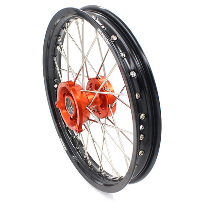 KKE 14 & 12 Spoked Kids Rims for KTM 50 SX 2014-2023 Gas Gas MC 50 2021-2023 Orange - Howling Moto