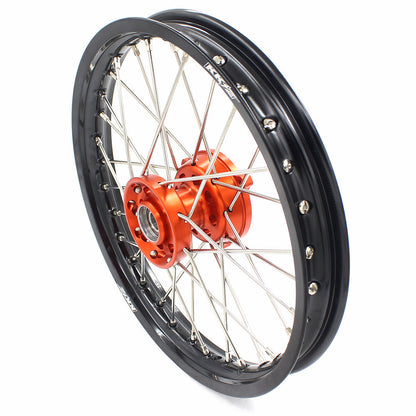 KKE 14 & 12 Spoked Kids Rims for KTM 50 SX 2014-2023 Gas Gas MC 50 2021-2023 Orange - Howling Moto