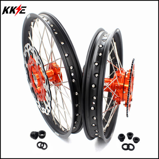 KKE 21/18 Inch CUSH Drive Enduro Wheels Set For KTM SMC 690 2008-2011 - Howling Moto