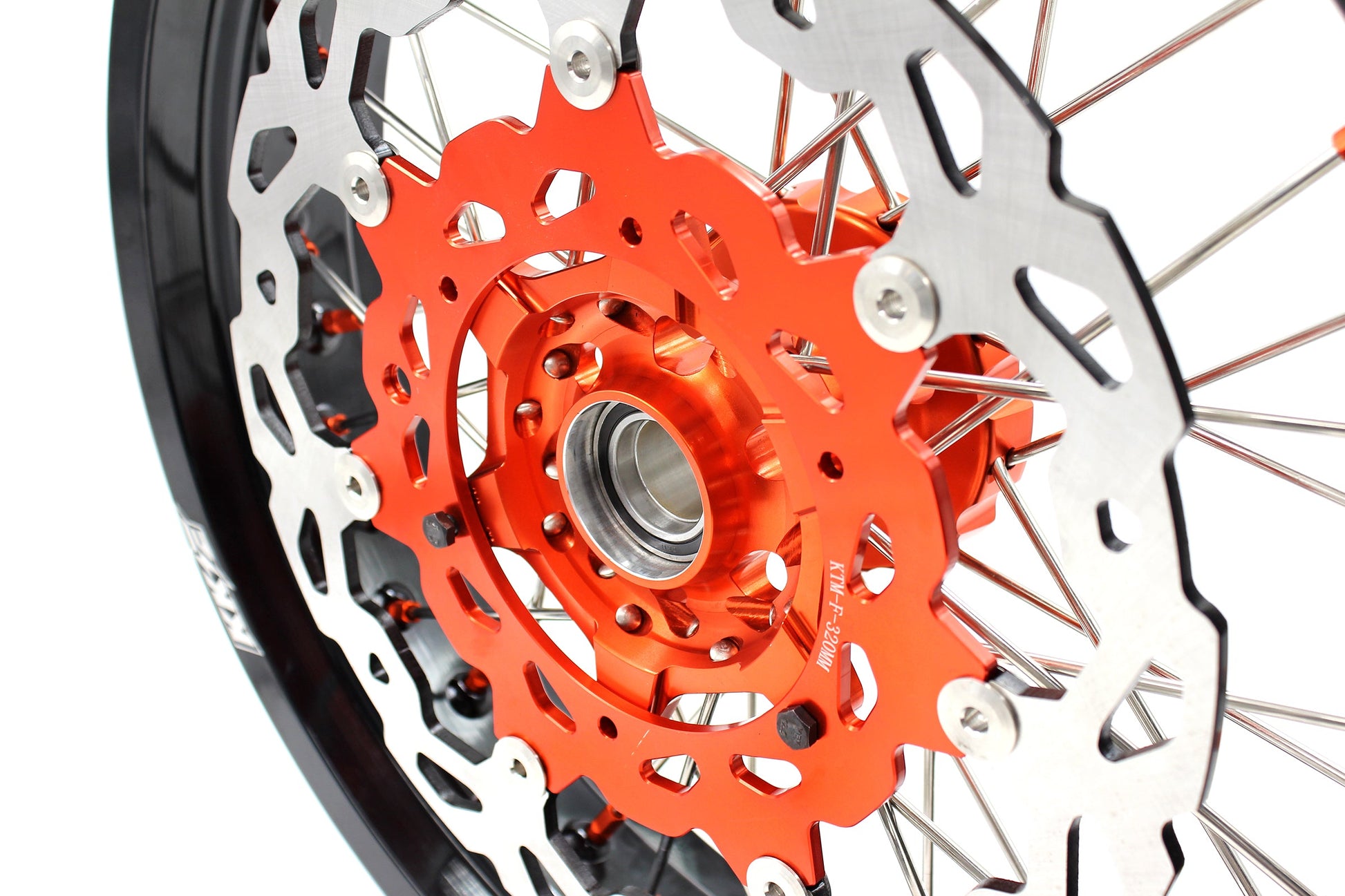 KKE 17Inch CUSH Drive Supermoto Wheels Rims For KTM690 SMC 2007-2011 320MM Disc - Howling Moto