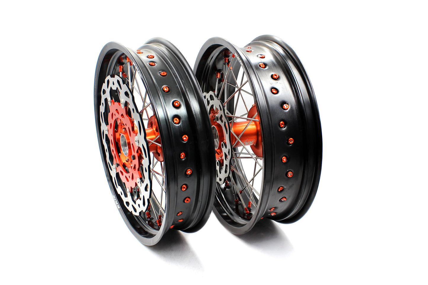 KKE 17Inch CUSH Drive Supermoto Wheels Rims For KTM690 SMC 2007-2011 320MM Disc - Howling Moto