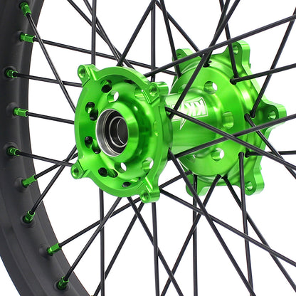 KKE 21/19 MX Dirtbike Spoked Wheels Rims For KAWASAKI KX250F KX450F 2006-2014 Disc - Howling Moto