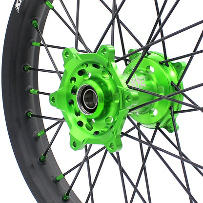 KKE 21/19 MX Dirtbike Spoked Wheels Rims For KAWASAKI KX250F KX450F 2006-2014 Disc - Howling Moto