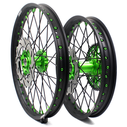 KKE 21/19 MX Dirtbike Spoked Wheels Rims For KAWASAKI KX250F KX450F 2006-2014 Disc - Howling Moto