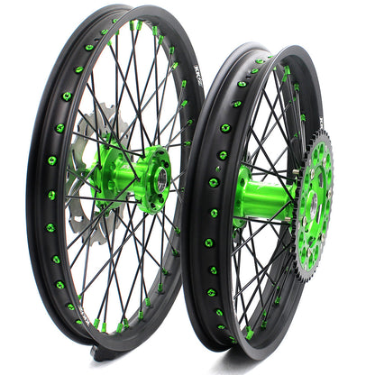 KKE 21/19 MX Dirtbike Spoked Wheels Rims For KAWASAKI KX250F KX450F 2006-2014 Disc - Howling Moto