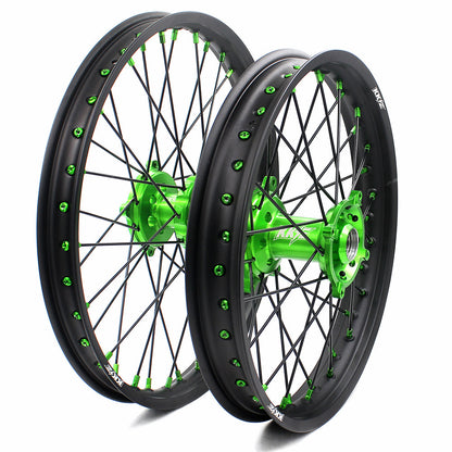 KKE 21/19 MX Dirtbike Spoked Wheels Rims For KAWASAKI KX250F KX450F 2006-2014 Disc - Howling Moto