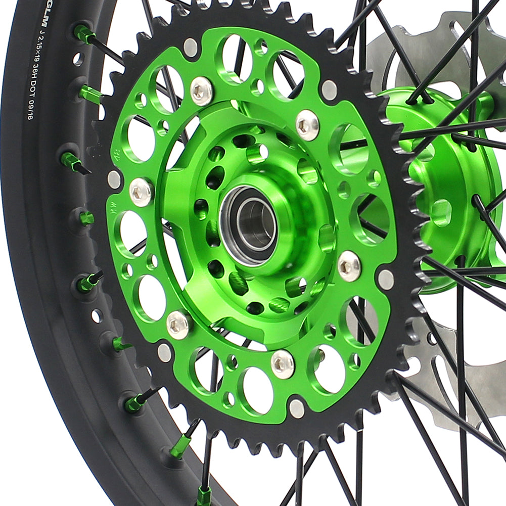 KKE 21/19 MX Dirtbike Spoked Wheels Rims For KAWASAKI KX250F KX450F 2006-2014 Disc - Howling Moto