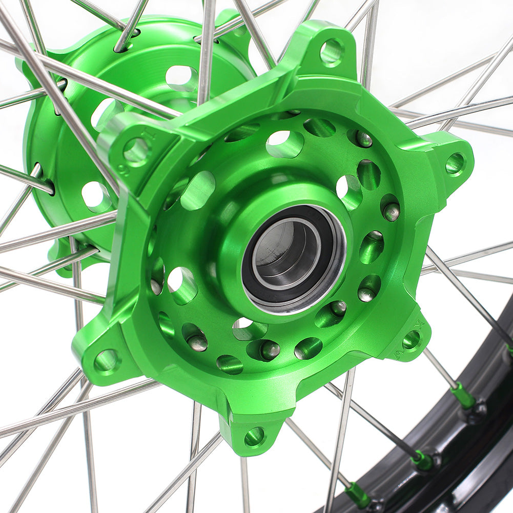 KKE 21" 19" Motorcycle Dirtbike Wheels Rims Fit KAWASAKI KX250F 450F 2015 2016 2017 2018 - Howling Moto