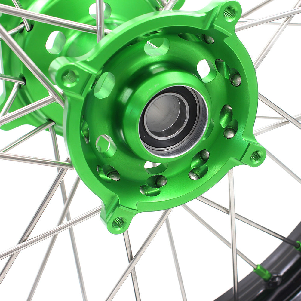 KKE 21" 19" Motorcycle Dirtbike Wheels Rims Fit KAWASAKI KX250F 450F 2015 2016 2017 2018 - Howling Moto