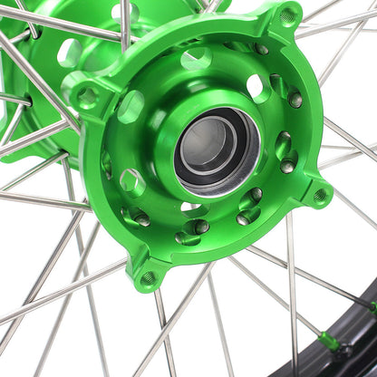 KKE 21" 19" Motorcycle Dirtbike Wheels Rims Fit KAWASAKI KX250F 450F 2015 2016 2017 2018 - Howling Moto
