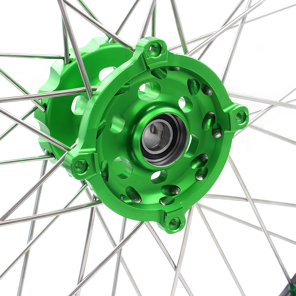 KKE 21" 19" Motorcycle Dirtbike Wheels Rims Fit KAWASAKI KX250F 450F 2015 2016 2017 2018 - Howling Moto