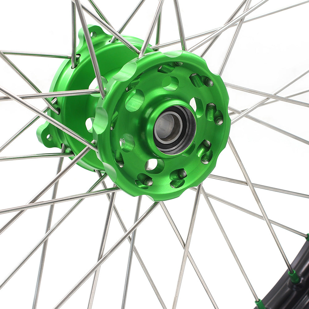 KKE 21" 19" Motorcycle Dirtbike Wheels Rims Fit KAWASAKI KX250F 450F 2015 2016 2017 2018 - Howling Moto