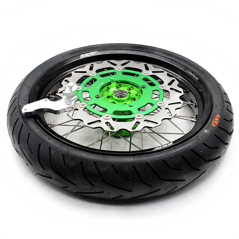 KKE 17inch KX250F 2006-2019 KX450F 2006-2018 For KAWASAKI Supermoto Rims CST Tires - Howling Moto