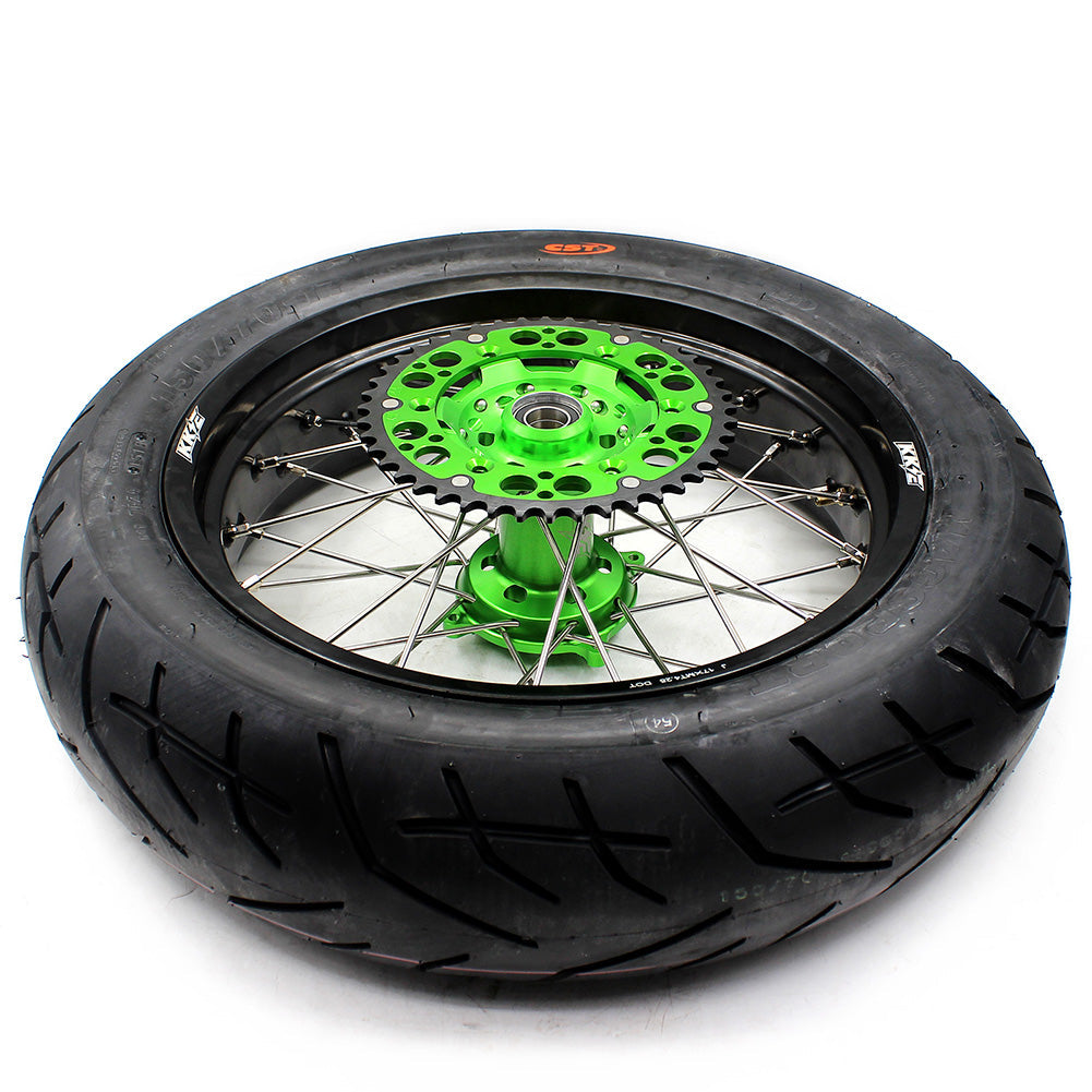 KKE 17inch KX250F 2006-2019 KX450F 2006-2018 For KAWASAKI Supermoto Rims CST Tires - Howling Moto