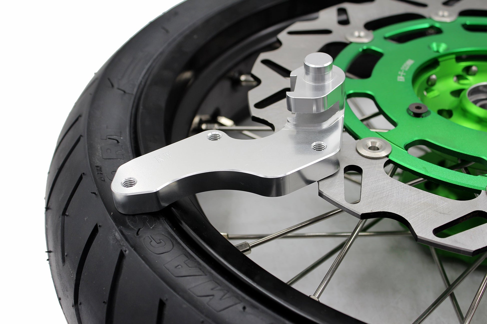 KKE 17inch KX450 KX450X KX250F 2020 KX450F 2019-2021 KX450 2019-2023 For KAWASAKI Supermoto Rims CST Tires Green - Howling Moto