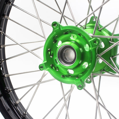 KKE 21" 19" Motorcycle Spoke Wheels Rims For KAWASAKI KX250F KX450F 2006-2014