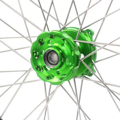 KKE 21" 19" Motorcycle Spoke Wheels Rims For KAWASAKI KX250F KX450F 2006-2014