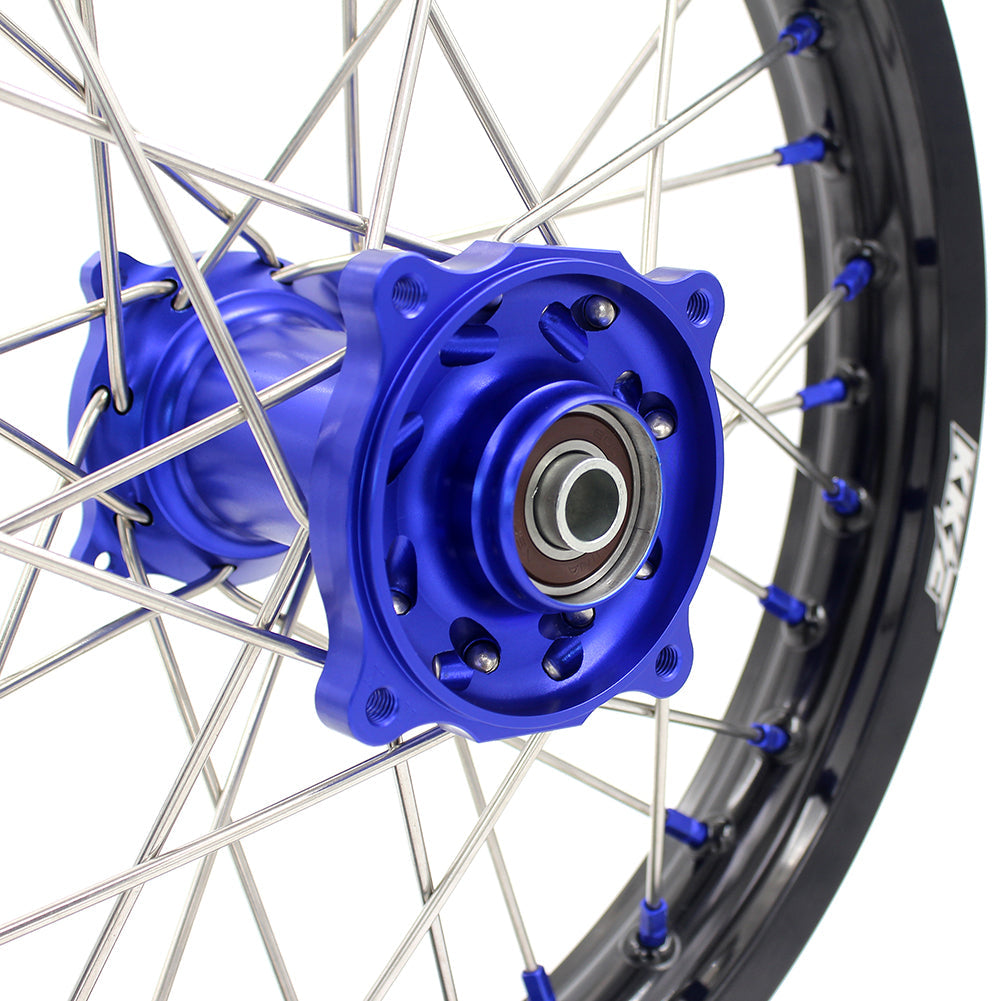 KKE For Kawasaki KX80 KX85 KX100 19/16 Big Kid's Wheels Rims Blue Nipples - Howling Moto