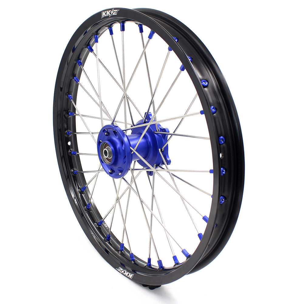 KKE For Kawasaki KX80 KX85 KX100 19/16 Big Kid's Wheels Rims Blue Nipples - Howling Moto