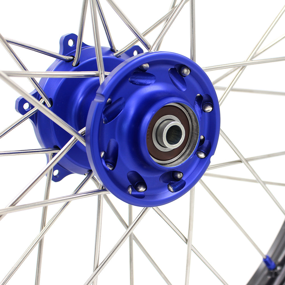 KKE For Kawasaki KX80 KX85 KX100 19/16 Big Kid's Wheels Rims Blue Nipples - Howling Moto
