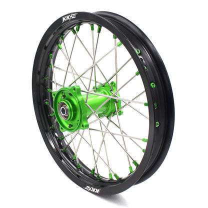 KKE 19" 16" For KAWASAKI KX85 KX80 KX100 KLX140/L Big Kid's Wheels Rim Green Hub - Howling Moto