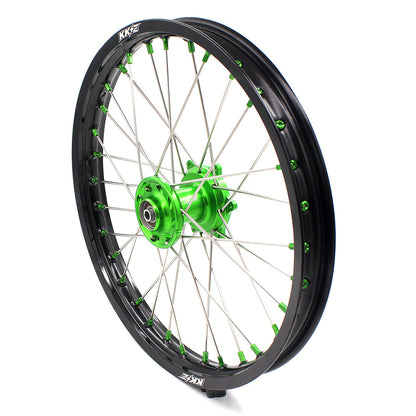 KKE 19" 16" For KAWASAKI KX85 KX80 KX100 KLX140/L Big Kid's Wheels Rim Green Hub - Howling Moto