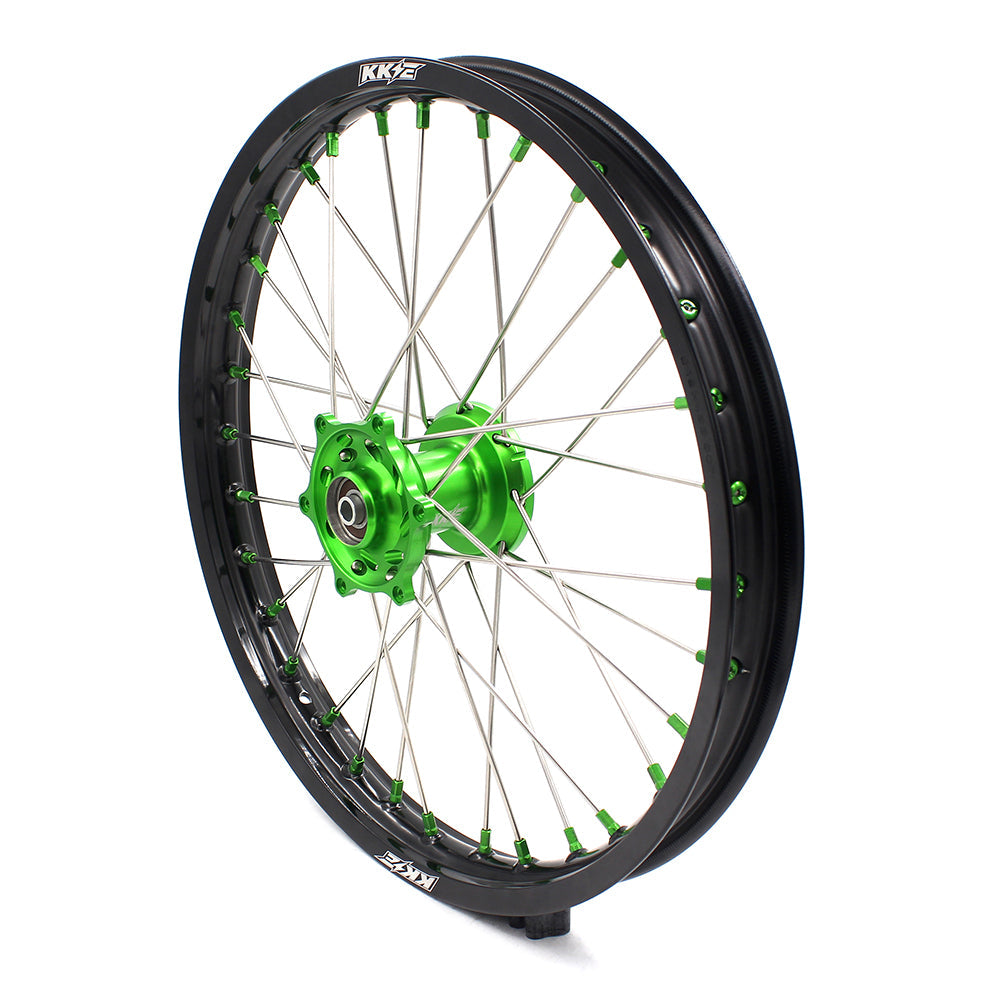 KKE 19" 16" For KAWASAKI KX85 KX80 KX100 KLX140/L Big Kid's Wheels Rim Green Hub - Howling Moto
