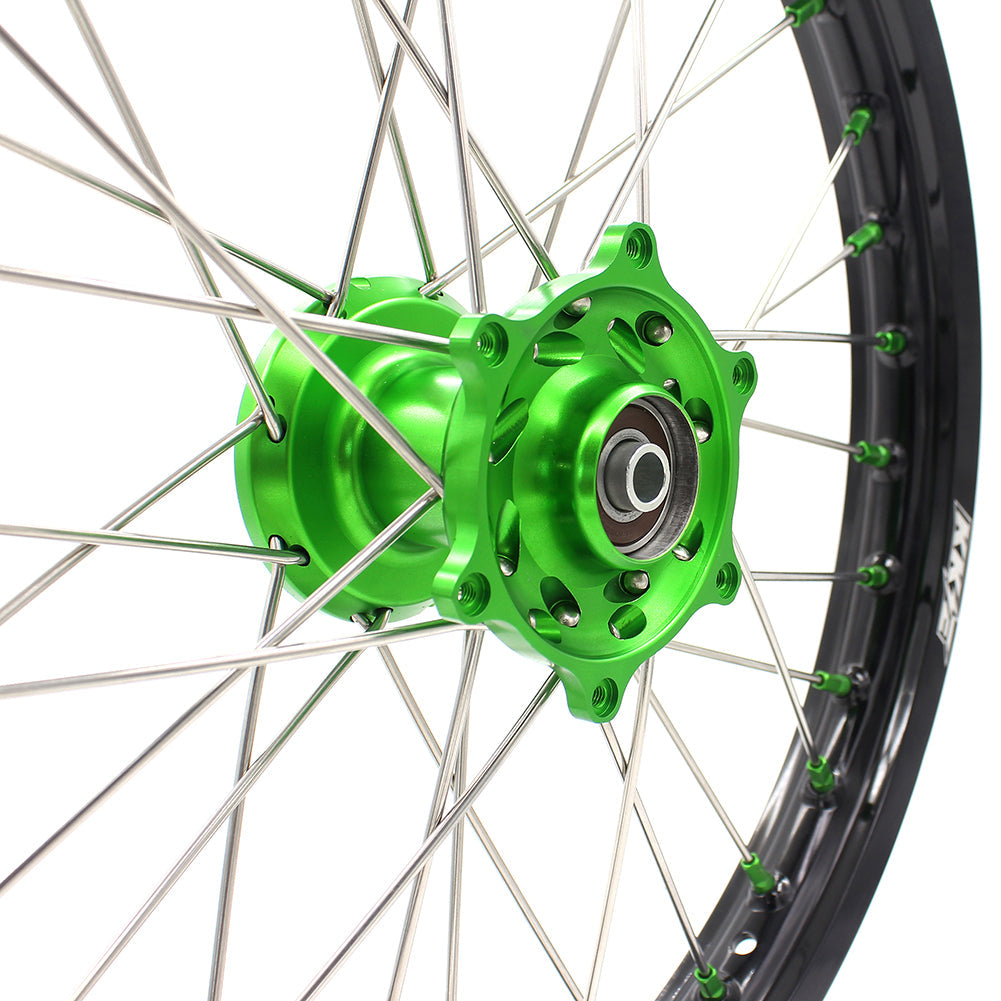KKE 19" 16" For KAWASAKI KX85 KX80 KX100 KLX140/L Big Kid's Wheels Rim Green Hub - Howling Moto