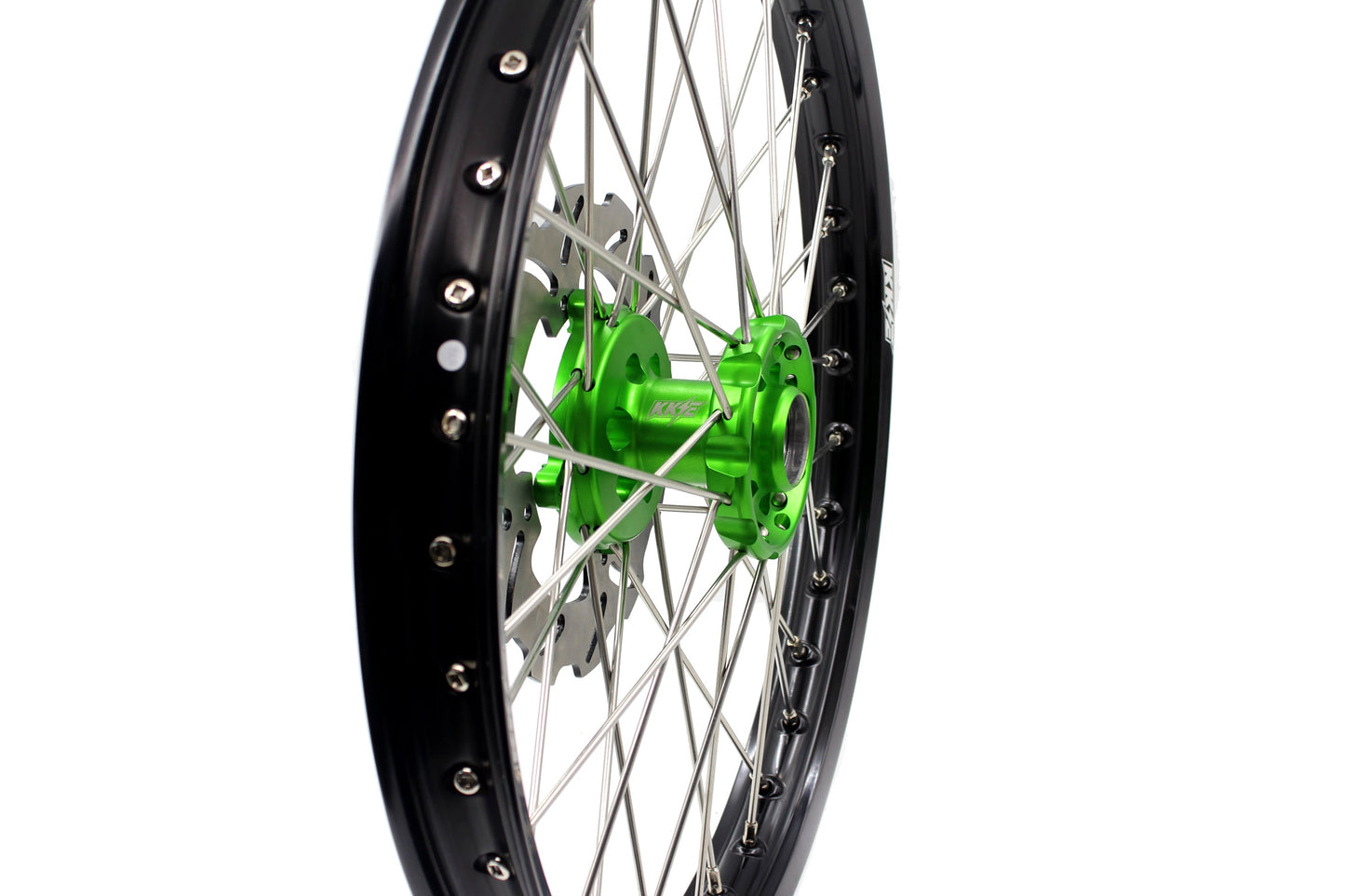KKE 21/19 MX Spoked Wheels For KAWASAKI KX125 KX250 2003 2004 2005 Disc
