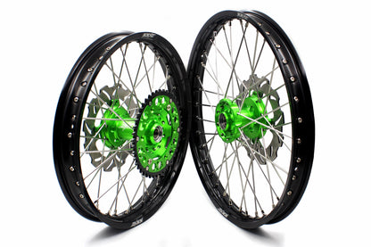 KKE 21 18 Enduro Dirtbike Wheels For KAWASAKI KX125 KX250 1993-2002 220mm Disc - Howling Moto