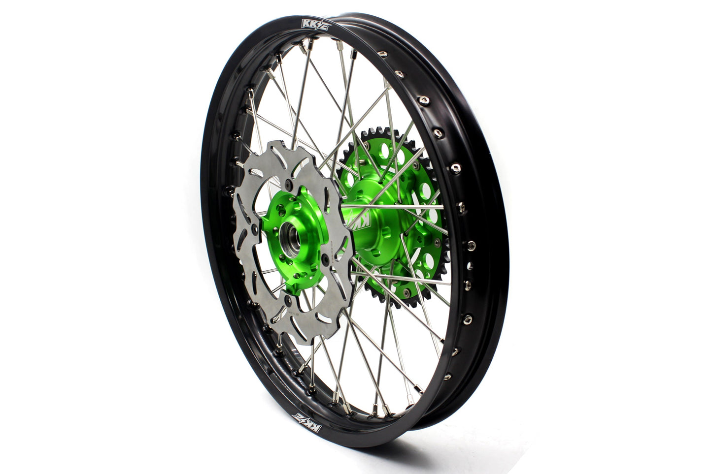 KKE 21/19 MX Spoked Wheels For KAWASAKI KX125 KX250 2003 2004 2005 Disc