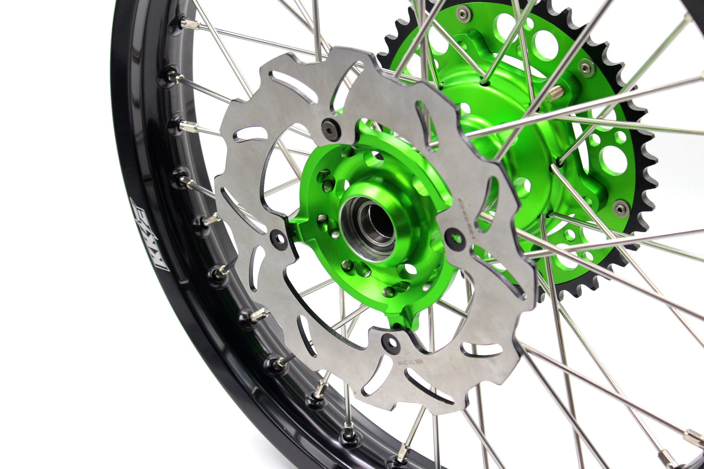 KKE 21/19 MX Spoked Wheels For KAWASAKI KX125 KX250 2003 2004 2005 Disc