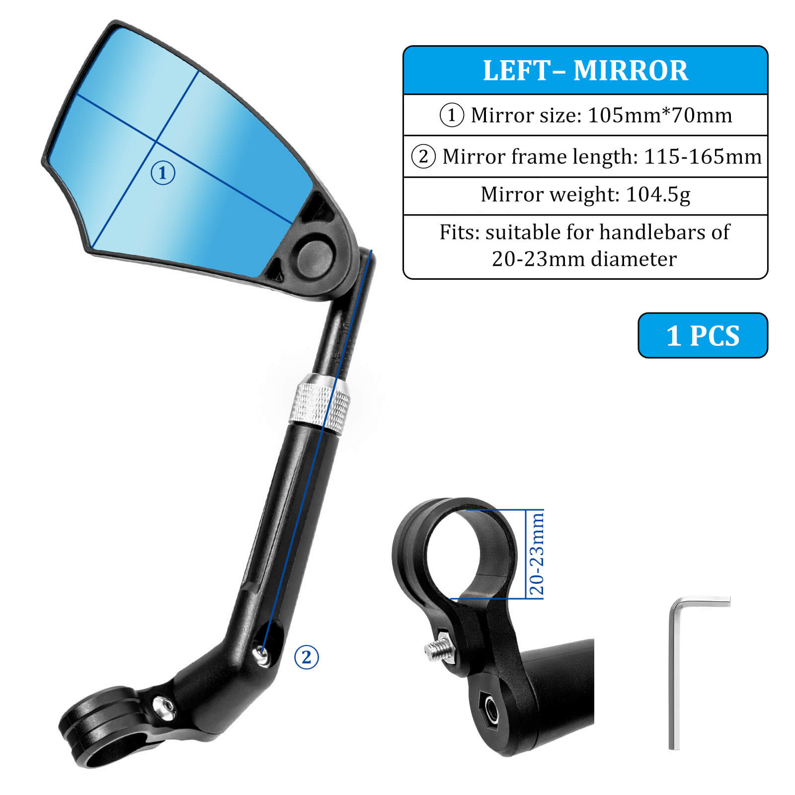 Handlebar Bike Mirror - Howling Moto