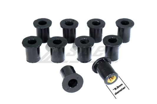 ZSPEC M5 Silicone-Rubber Well Nuts for Body Kits and Flares using M5-0.8, 10-Pack - Howling Moto
