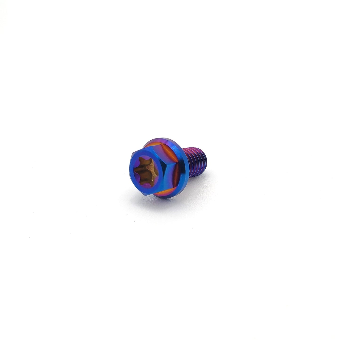 Titanium M6 bolts by Warp9Racing, 10mm length, showing the shiny, durable fasteners with threaded shafts and hex heads.