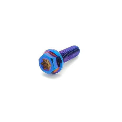 Titanium M6 bolts from Warp9Racing with 20mm length, featuring a sleek metallic finish and threaded design for automotive applications.