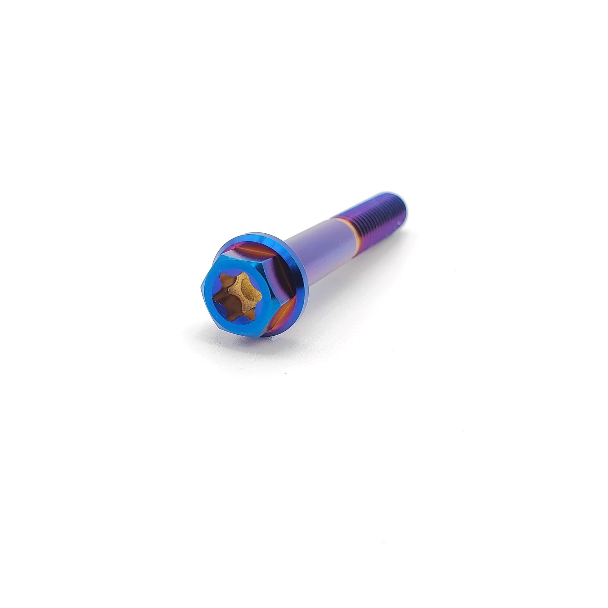Titanium M6 bolts from Warp9Racing with 40mm length, showing threaded metal fasteners on a plain background.