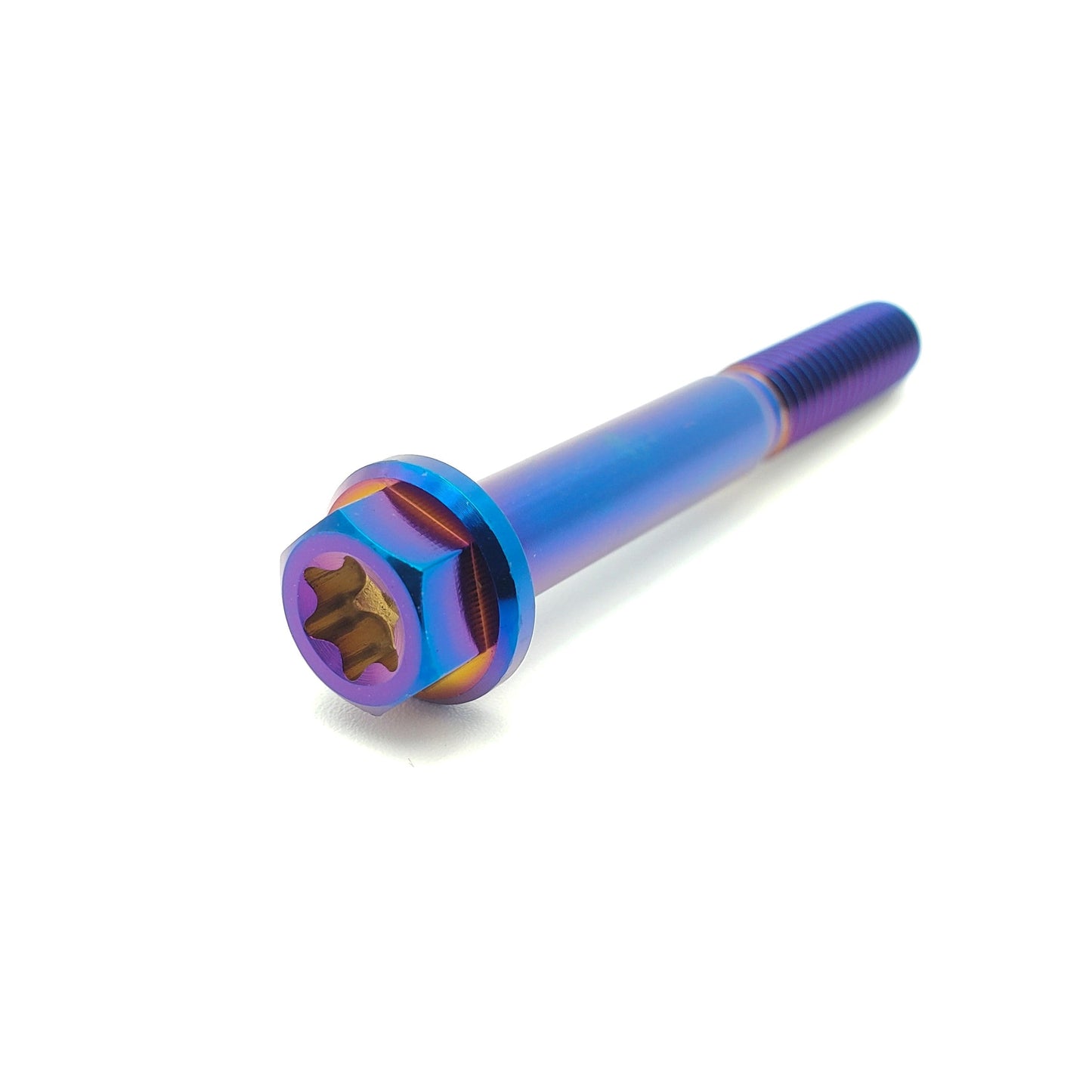 Set of four titanium M6 bolts from Warp9Racing with 45mm length and 4-thread design, shown on a plain background.