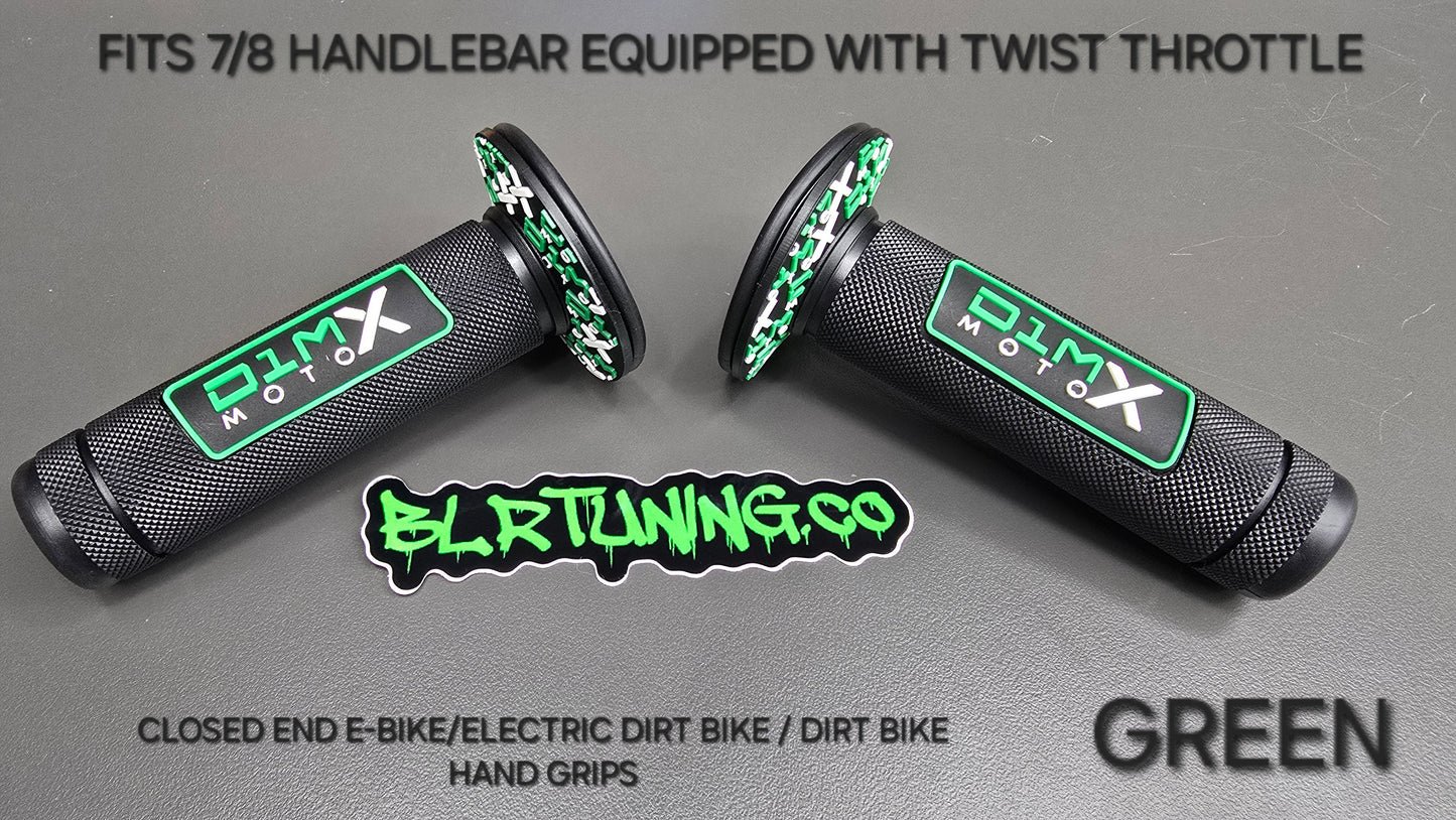 D1M MOTO X HAND GRIPS CLOSED END - FITS 7/8 BARS - FITS ELECTRIC DIRT BIKES - E-BIKES - DIRT BIKE - PIT BIKES - Howling Moto