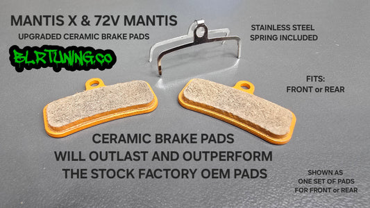 CERAMIC BRAKE PADS UPGRADE FOR RAWRR MANTIS X AND 72V MANTIS - Howling Moto