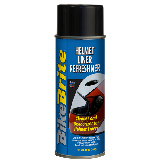 Bike Brite Online Helmet Liner Refreshner product image showing the packaging for helmet liner cleaning and freshening.