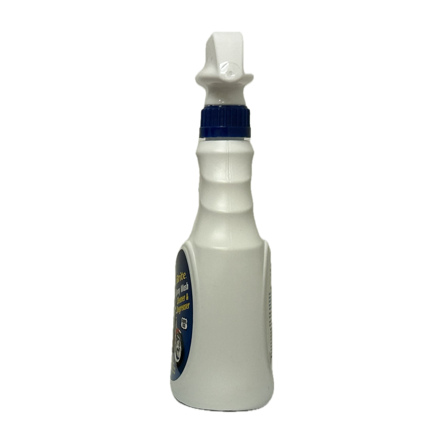 Bike Brite Motorcycle Spray Wash 16.9oz bottle with nozzle, designed for cleaning motorcycle surfaces and removing dirt and grime.