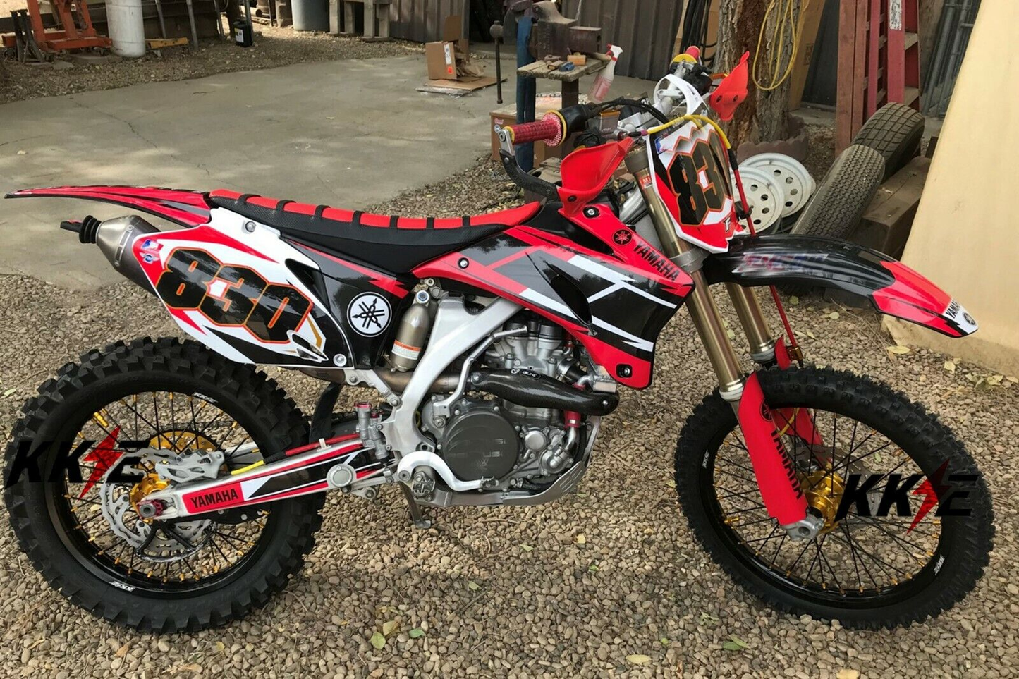 KKE 21" & 19" Mx Diretibke Wheels For YAMAHA YZ125/250 1999-2016 YZ250F/450F 2003-2015 Black Spokes With Disc - Howling Moto